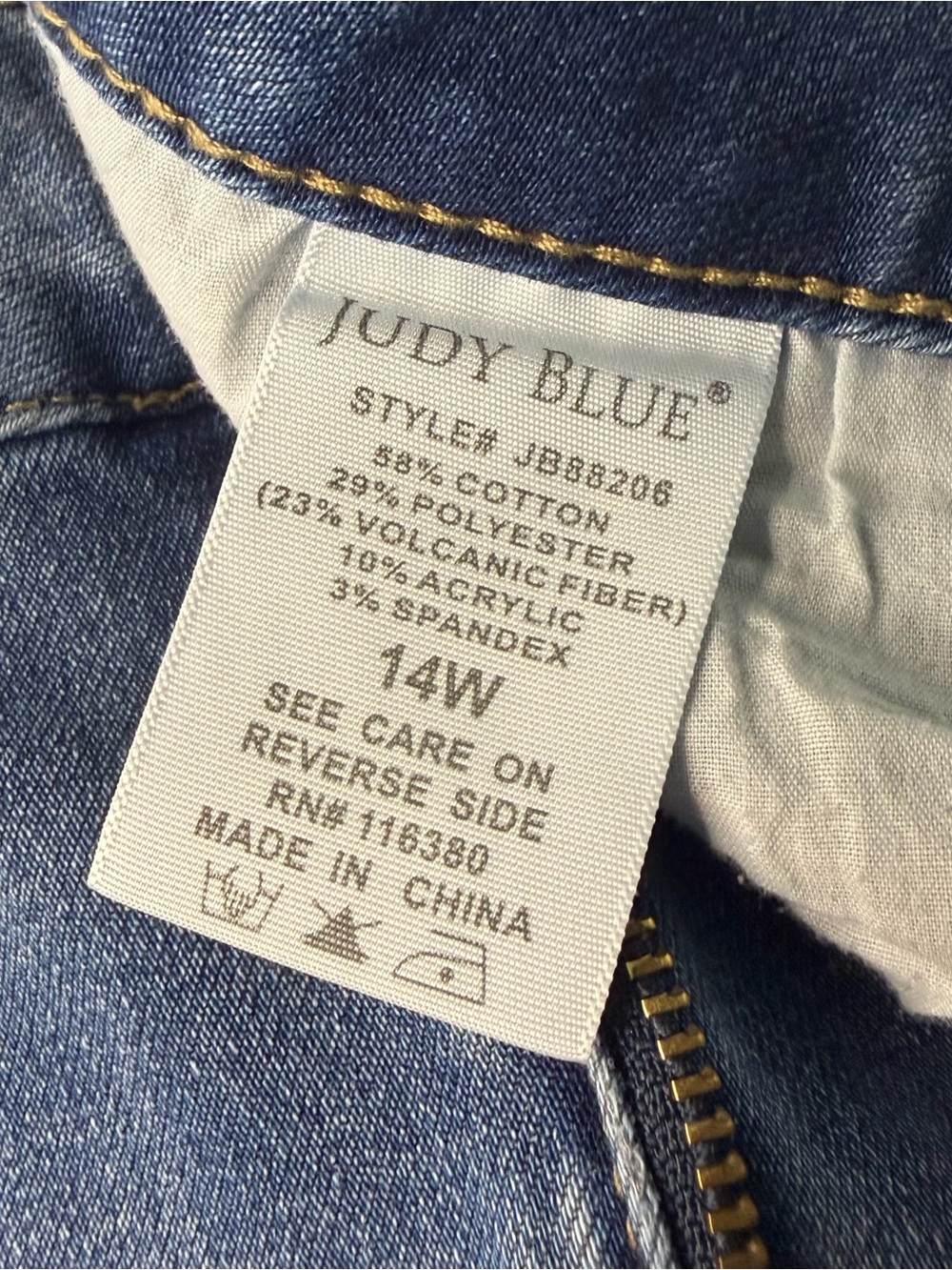 Judy Blue Women’s Skinny Fit Jeans - Style JB88206 Medium Wash Size 14W - Picture 5 of 10